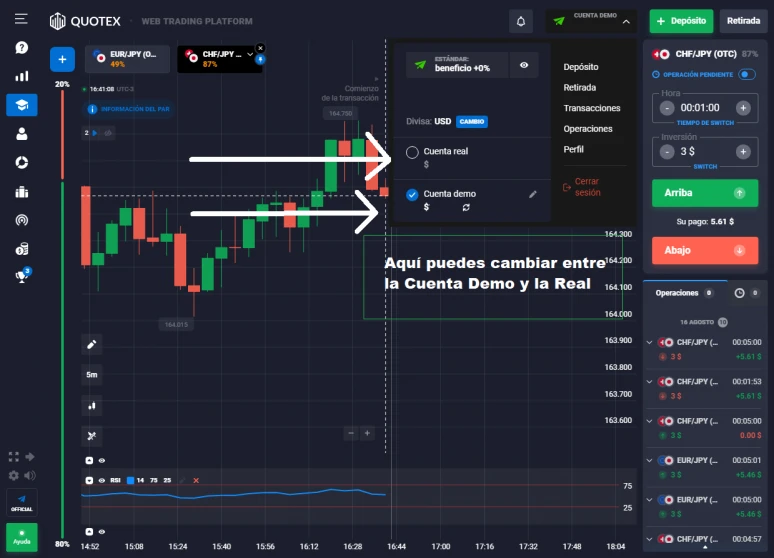 Cambiar de Cuenta Demo a Real 2